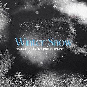 Falling Winter Snow Overlay,  Falling White Snow Clipart, Snowflakes Clip art, Christmas Transparent PNG Snow Overlay, Commercial use