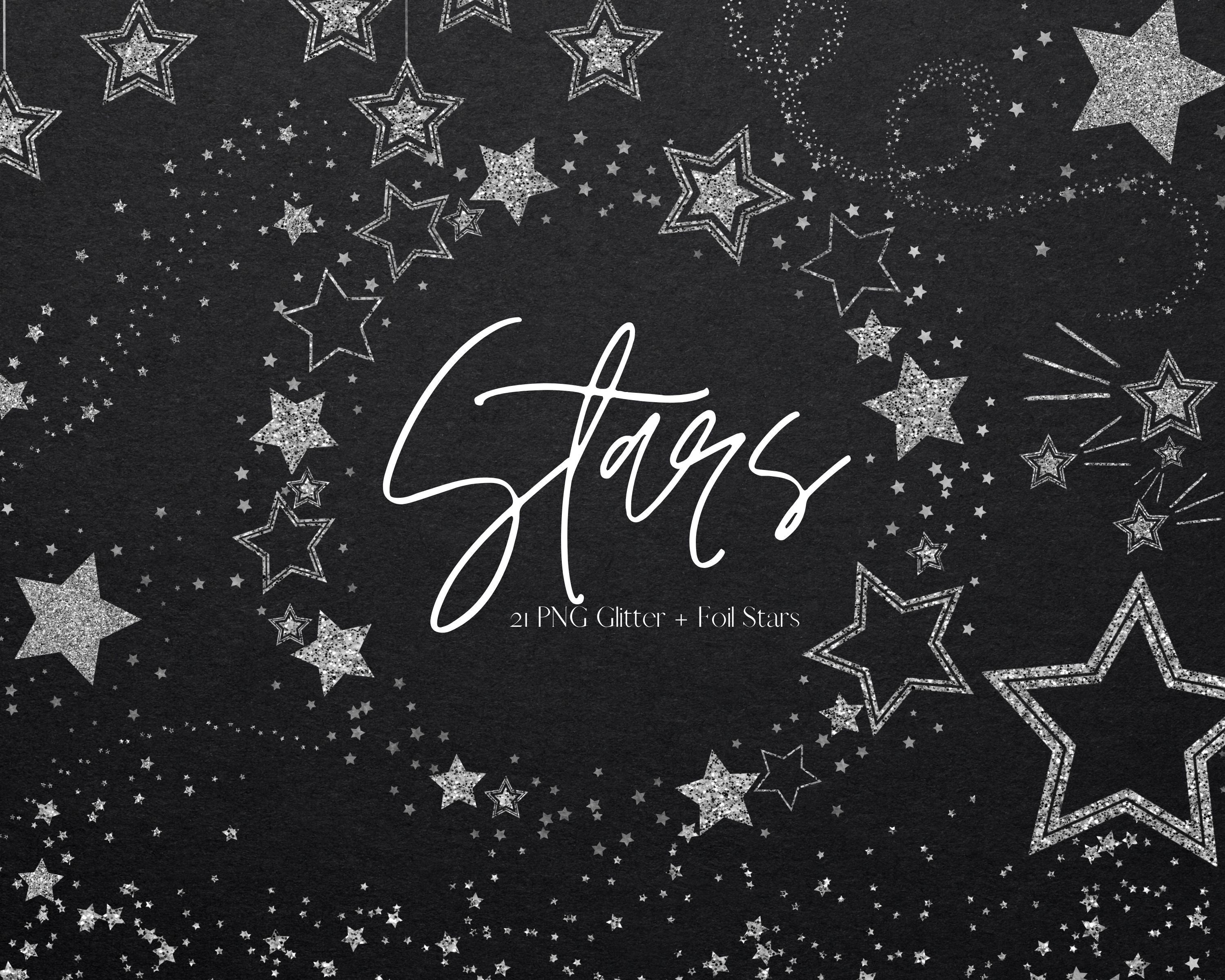 Silver Glitter Stars Foil – PAINTED studio
