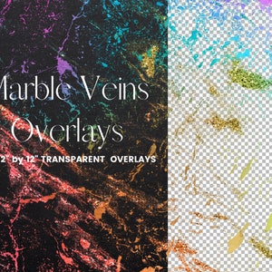Puede incluir: Un conjunto de 10 x 12 pulgadas por 12 pulgadas de superposiciones transparentes con un diseño de vetas de mármol y acentos de purpurina dorada. Las superposiciones son perfectas para agregar un toque único a tus proyectos.