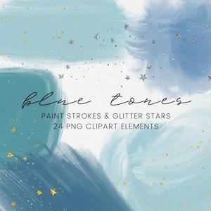 Blaue Aquarell Farbe Pinselstrich Clipart, Gold Glitzer Sterne, Silber Glitzer transparent PNG, Türkis Marine Farbe Aufkleber Clip Art, kommerziell