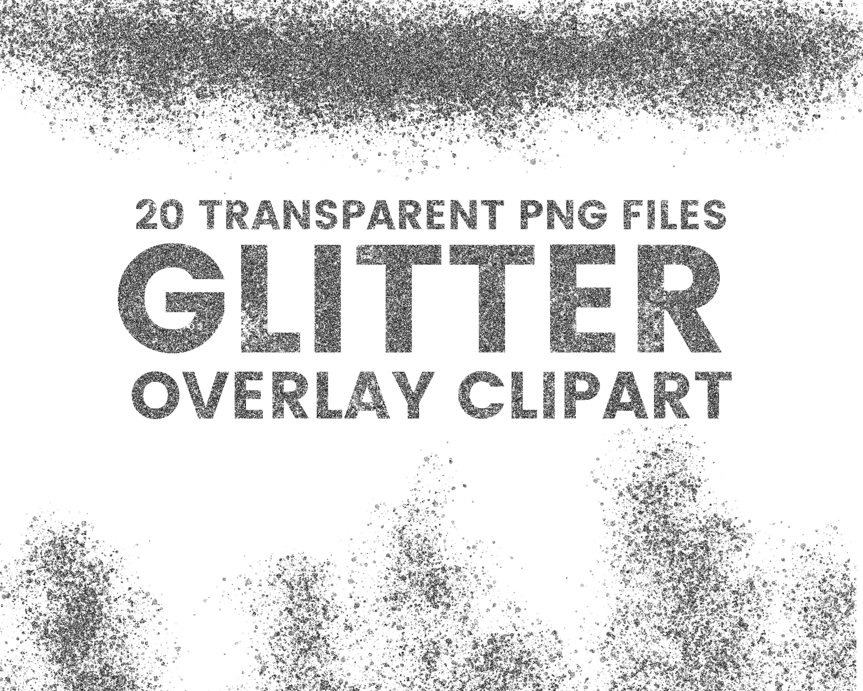 Black Glitter Clipart Pixie Dust Glitter Overlay Glitter Etsy Australia