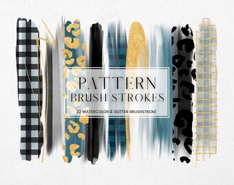 Black and Gold Brush Stroke PNG for Sublimation - Etsy Canada