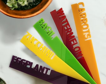 Garden Stakes - Plant Markers - Acrylic Garden Decor - Gift for gardeners