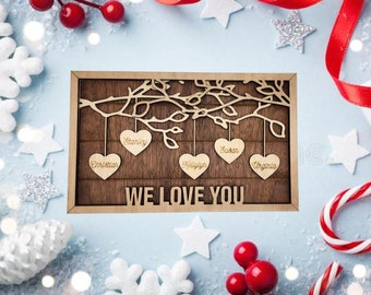 Custom Family Tree Sign - gift for Friends and Family