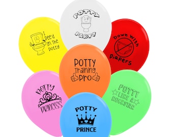 Potty Training Party Balloons: Toddler Reward Decorations (Set of 21)