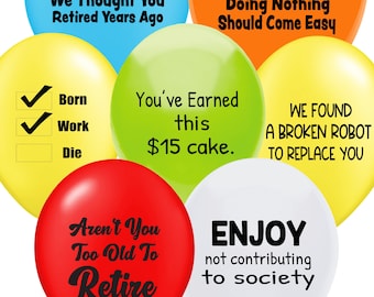 21 Funny Retirement Party Balloons Decorations Supplies Gift