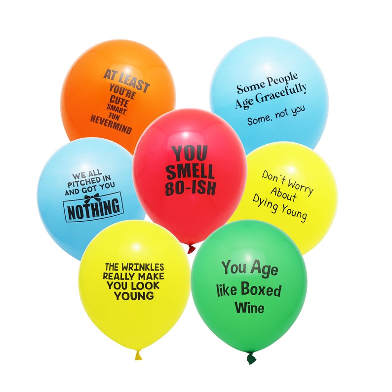 20 Pack Rude Offensive and Abusive Party Balloons Great For Birthdays. 