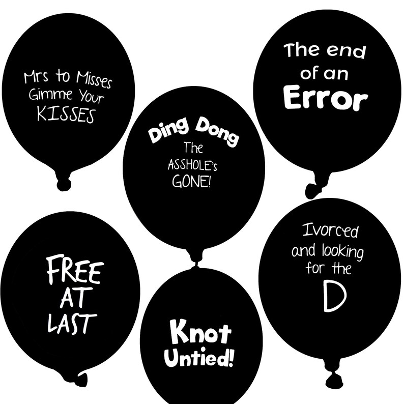 Funny Divorce Party Balloons Decorations Etsy