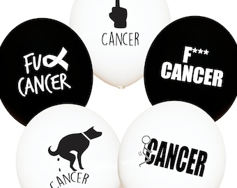 Fuck Cancer Survivor Party Balloons: Cancer Awareness Decorations (15 ct)