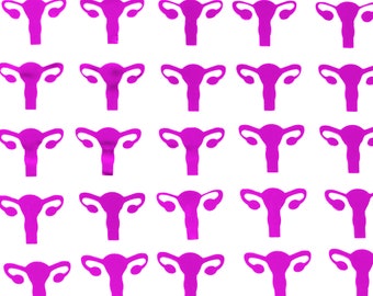 Pink Metallic Uterus Confetti Great For A Hysterectomy