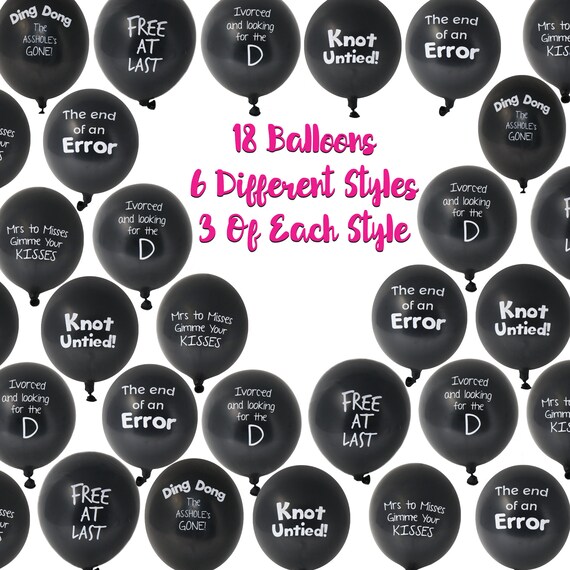 18 Funny Divorce Party Balloons Decorations Divorced Party - Etsy