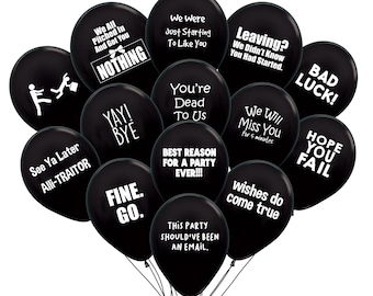 Funny Going Away Balloons: 42-Piece Office Farewell Party Decorations