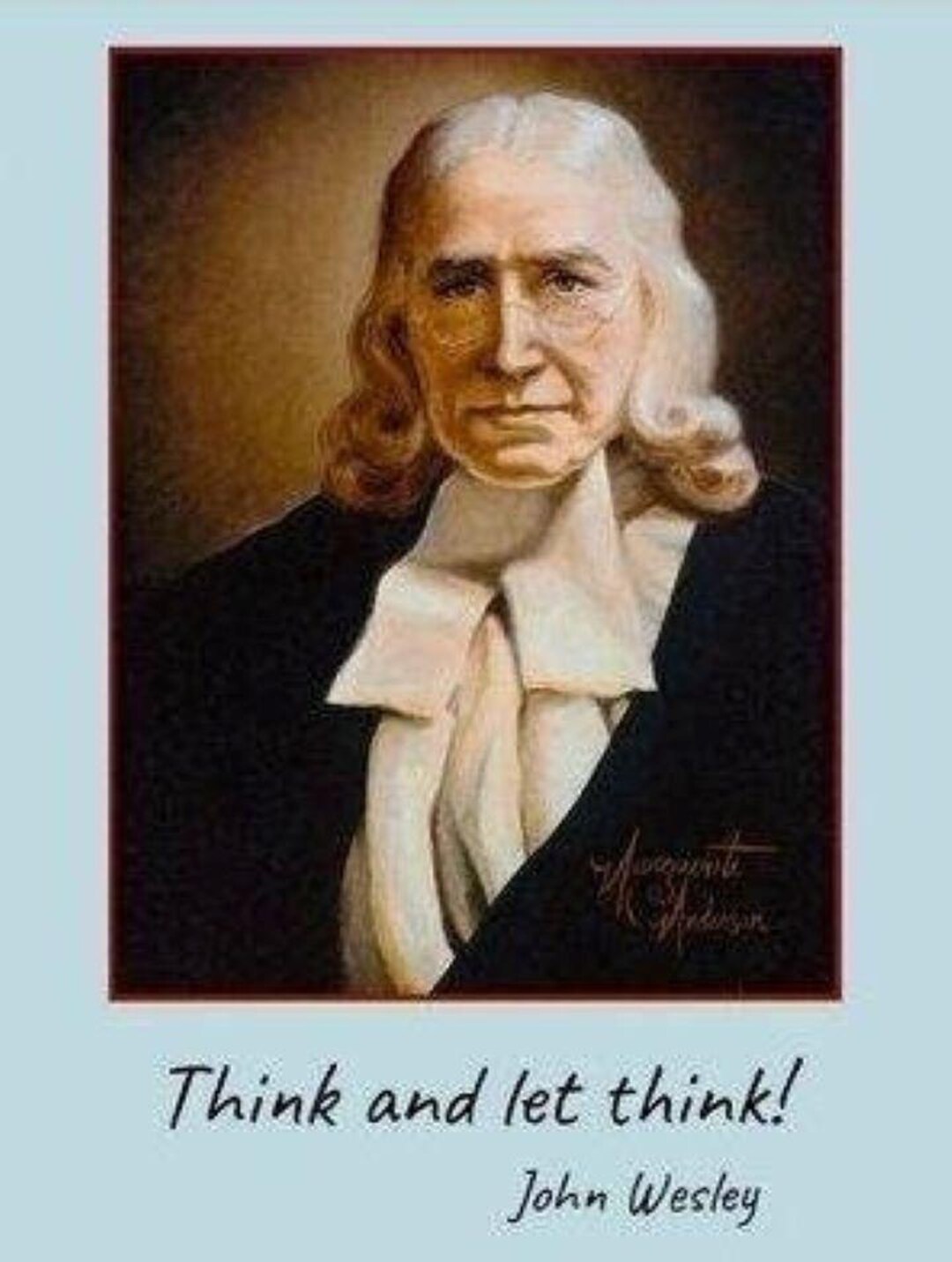 JOHN WESLEY, Think and Let Think! Quote Card - Etsy