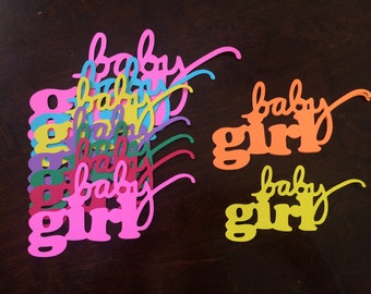 Baby Girl Die Cut, Embellishment Cut Out, Scrapbooking Acid-Free Printed Cardstock or Paper