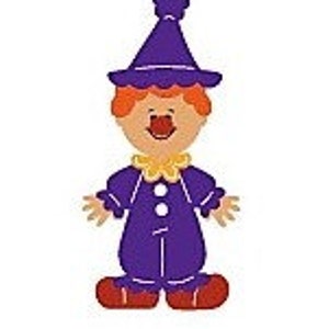 Cricut Die Cut Paper Doll Dress Up Figura CLOWN + 3 Accesorios