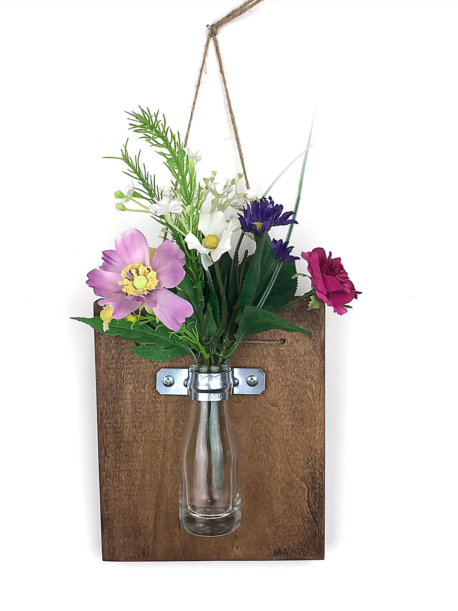 Wall Vase Sconce Set Farmhouse Wood Wall Vase Hanging Vase Etsy