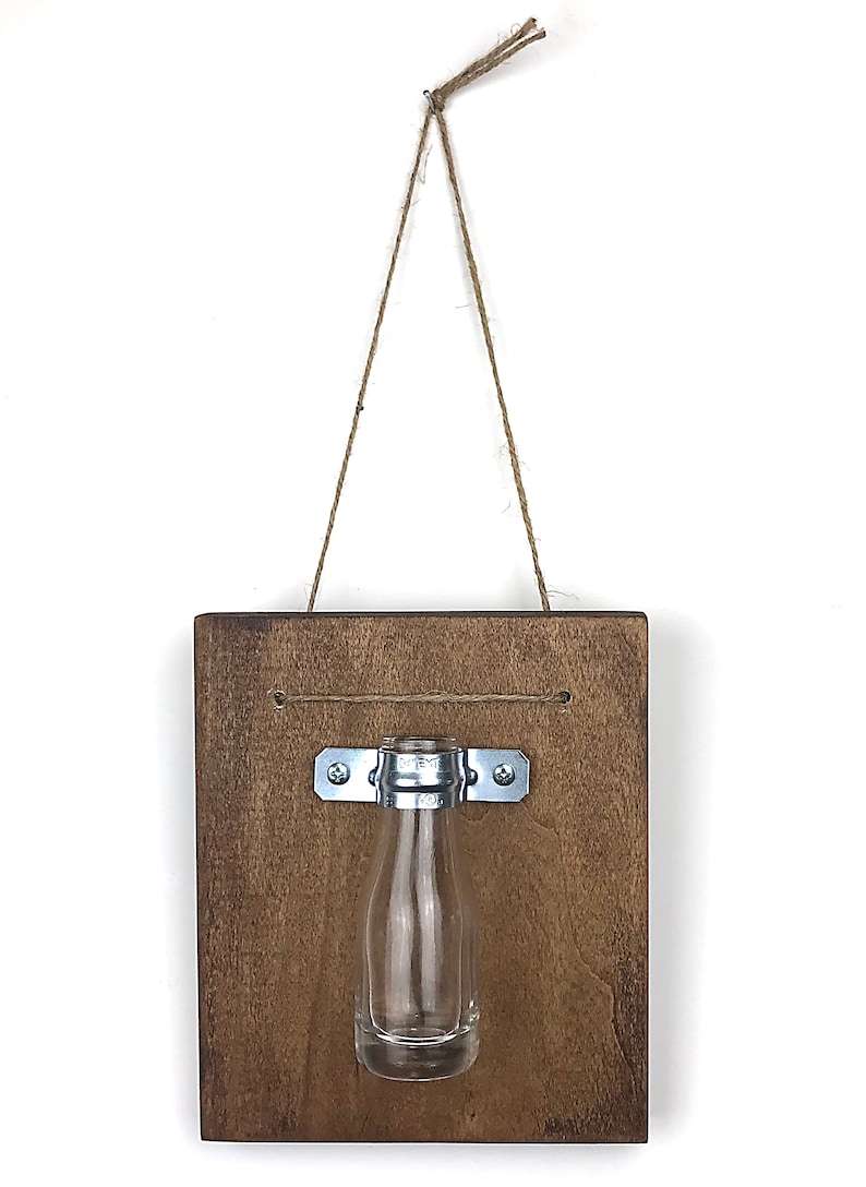 Wall Vase Sconce Farmhouse Wood Wall Vase Hanging Vase Bud Etsy