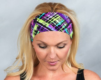 Yoga Headband-Fitness Headband-Running Headband-Workout Headband-Wide Bohemian Headband-Women Headband-Moisture Wicking Headband