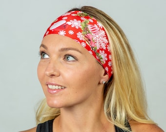 Christmas Headband-Snowflakes Yoga Headband-Workout Headband-Fitness Headband-Running Headband-Women Headband-Boho Headband-Hair Accessories