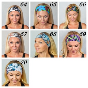Women's headband-Buy 5 get 1 free RANDOM headband-headband for yoga-running-working out-stretchable-absorb sweat-over 70 different designs image 9
