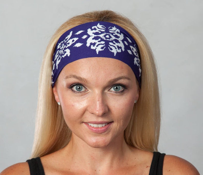 Yoga Headband-Workout Headband-Fitness Headband-Running Headband-Women Headband-Moisture Wicking Headband-Boho Headband-Hair Accessories image 1
