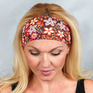 Yoga Headband-Fitness Headband-Running Headband-Wide Bohemian Headband-Fashion Headband -Head Wrap-Brown Headband-No Slip Headband-Bandana