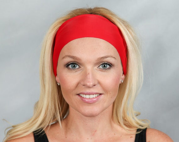 Red Yoga Headband-Running Headband-Red Workout Headband-Fitness Headband-Boho Headband-Fashion Headband-Women Head Wrap -Red Headband