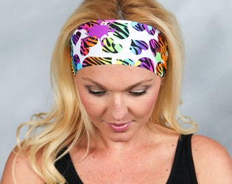 Yoga Headband-Fitness Headband-Workout Headband-Running Headband-No Slip Headband-Fashion Headband-Head Wrap-Wide Headband-Head Wrap-Hearts