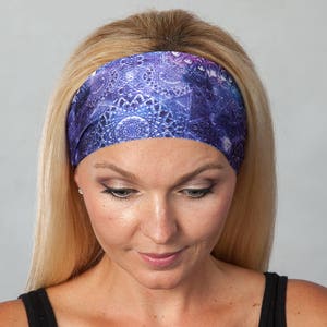 Yoga Headband-Workout Headband-Fitness Headband-Running Headband-Women Headband-Wide Headband- Moisture Wicking Headband-Boho Headband