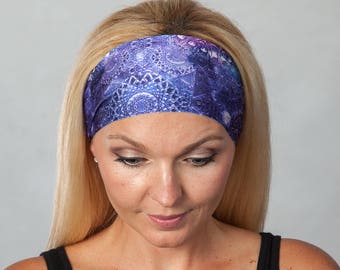 Yoga Headband-Workout Headband-Fitness Headband-Running Headband-Women Headband-Wide Headband- Moisture Wicking Headband-Boho Headband