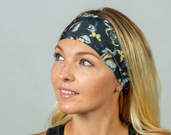 Black Yoga Headband-Workout/Fitness Headband-Running Headband-Women Headband-Wide Headband- Athletic Headband-Hair Accessories