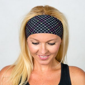 Yoga Headband-Running Headband-Black Bohemian Headband-Black Fitness Headband-Women Headband-Moisture Wicking Headband-No Slip Headband