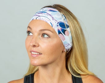 Yoga Headband-Workout/Fitness Headband-Running Headband-Women Floral Headband-Wide Headband- Moisture Wicking Headband-Hair Accessories