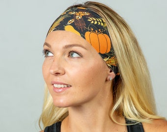 Thanksgiving/Halloween Headband-Yoga Headband-Workout Headband-Fitness Headband-Running Headband-Women Headband-Moisture Wicking Headband-