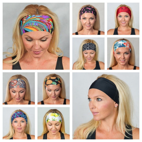 Women Headband for running, workout, yoga and every day use-Buy 5 get 1 free RANDOM headband-under 10  dollard gift for wife, mom, daughter