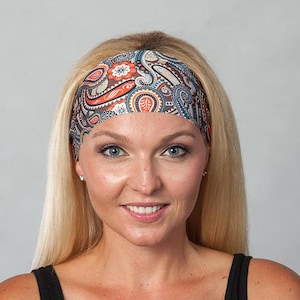 Yoga Headband for Women-Fitness Headband-Running Headband-Workout Headband-Wide Bohemian Headband-Women Headband-Moisture Wicking Headband