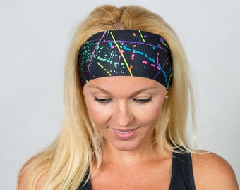 Yoga Headband-Running Headband-Black Bohemian Headband-Black Fitness Headband-Women Headband-Moisture Wicking Headband-No Slip Headband