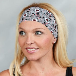 Yoga Headband-Workout Headband-Fitness Headband-Running Headband-Women Headband-Wide Headband- Moisture Wicking Headband-Bohemian Headband