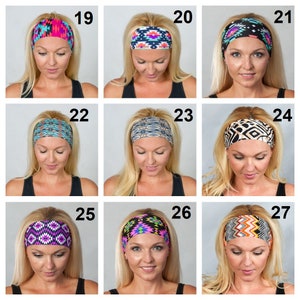 Women's headband-Buy 5 get 1 free RANDOM headband-headband for yoga-running-working out-stretchable-absorb sweat-over 70 different designs image 4