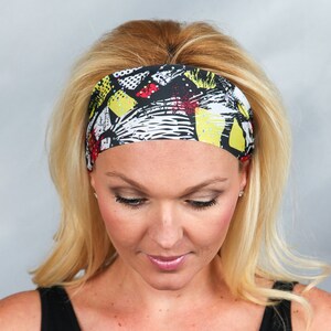 Yoga Headband-Workout Headband-Running Headband-Boho Wide Headband-No Slip Headband-Hippie Headband-Wicking Headband-Women Headband