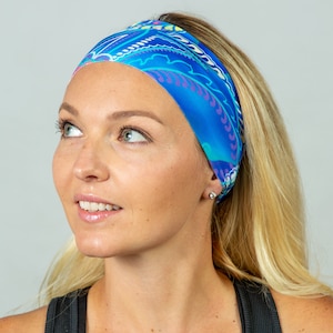 Yoga Headband for Women-Fitness Headband-Running Headband-Workout Headband-Wide Bohemian Headband-Women Headband-Moisture Wicking Headband