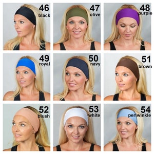 Women's headband-Buy 5 get 1 free RANDOM headband-headband for yoga-running-working out-stretchable-absorb sweat-over 70 different designs image 7
