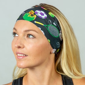 Fitness Headband-Running/Workout Headband-Athletic Yoga Headband-Head Wrap-Moisture Wicking Headband-No Slip Headband-Sports Headband-Black