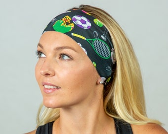 Fitness Headband-Running/Workout Headband-Athletic Yoga Headband-Head Wrap-Moisture Wicking Headband-No Slip Headband-Sports Headband-Black