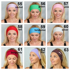 Women's headband-Buy 5 get 1 free RANDOM headband-headband for yoga-running-working out-stretchable-absorb sweat-over 70 different designs image 8