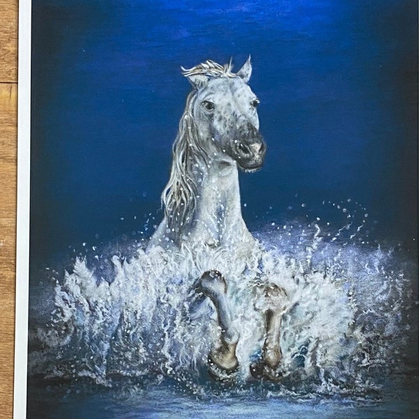 Horse Art Print - Camargue Horse Art - Home Decor