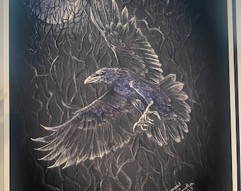 Crow Art Print - Raven Art Print - Originally Art