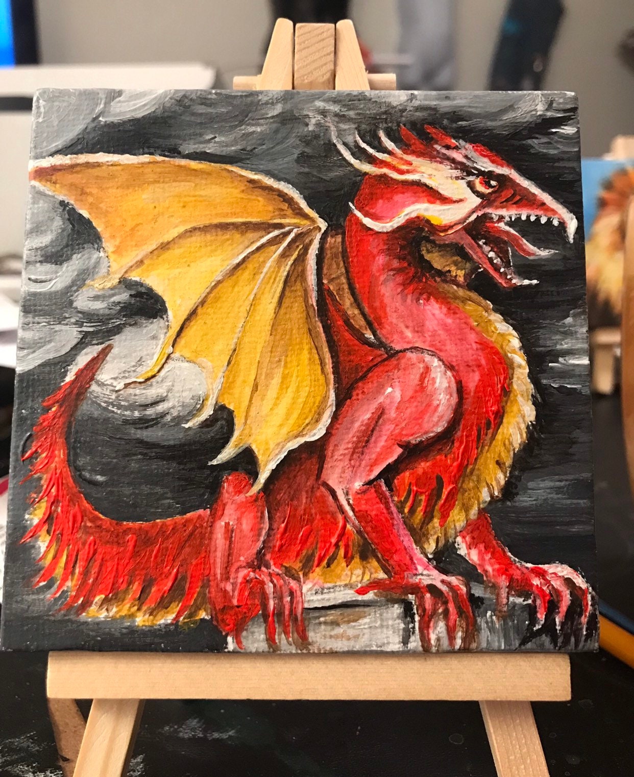 Dragon Painting Etsy