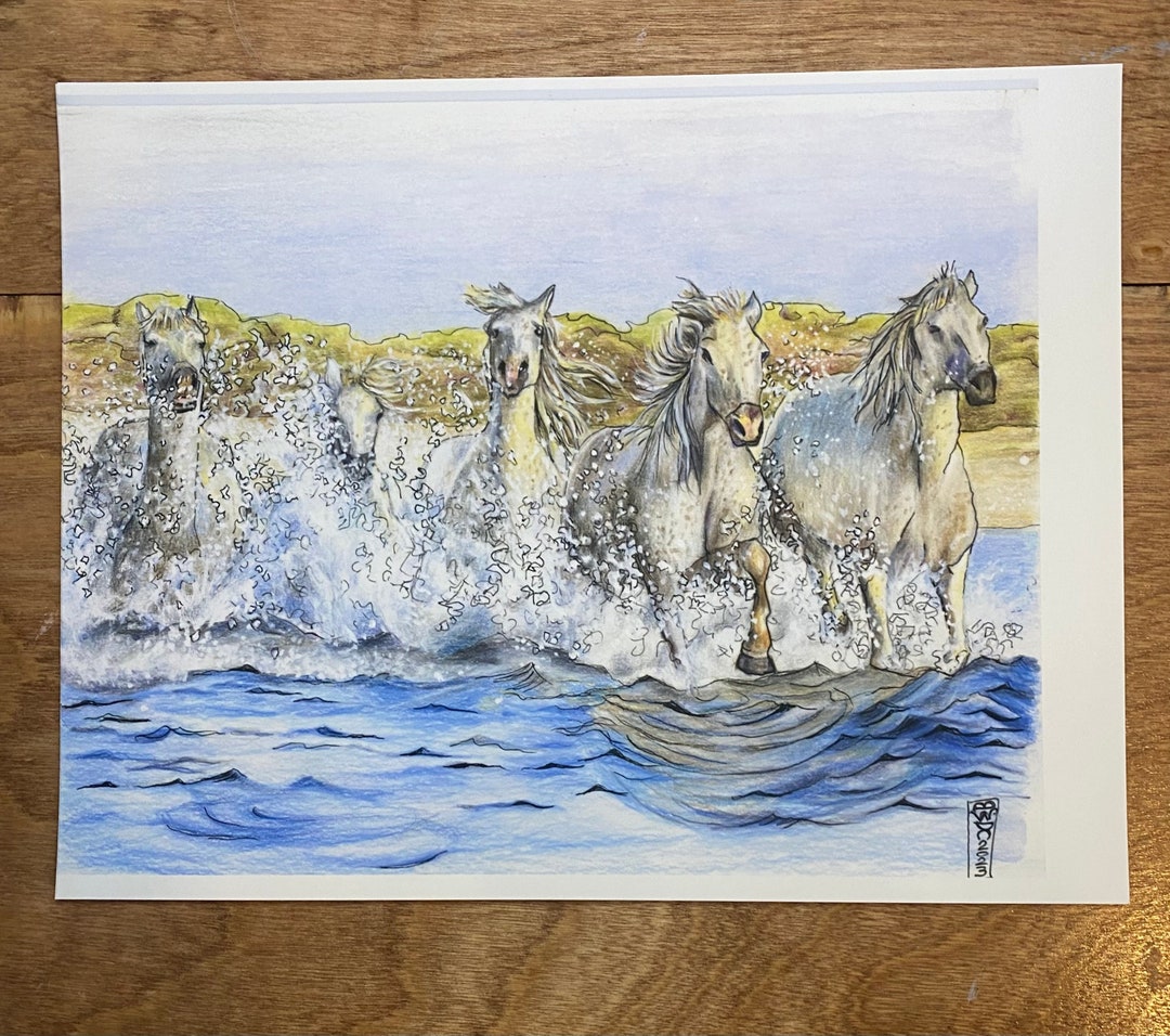 Art Print of Horses - Camargue Horses of France - Art Home Decor - Etsy