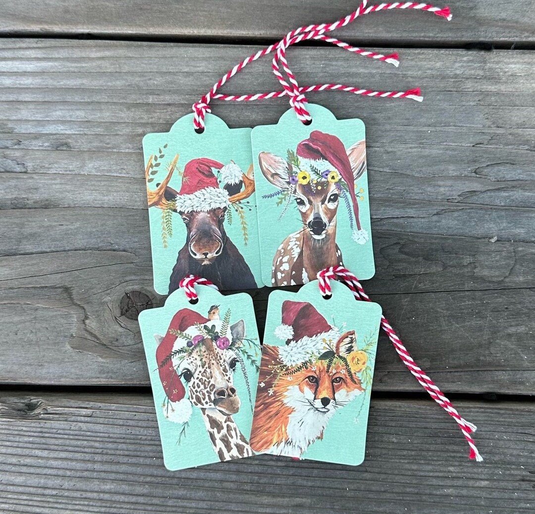 Winter Woodland Animals Christmas Gift Tags (set of 5) - Etsy